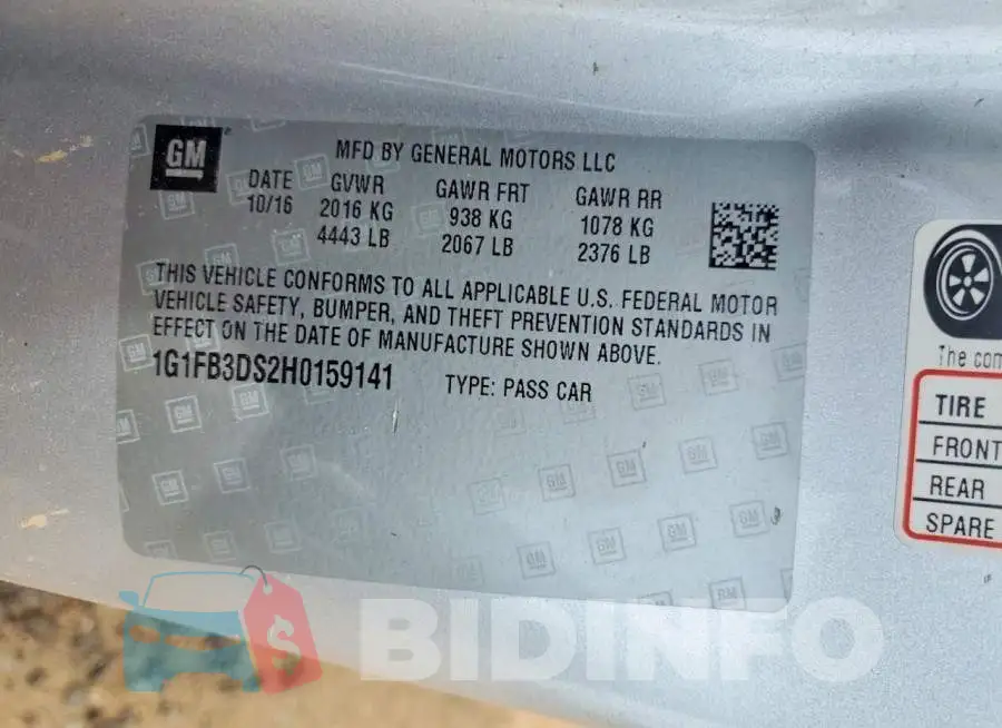 1G1FB3DS2H0159141 Photo# 12