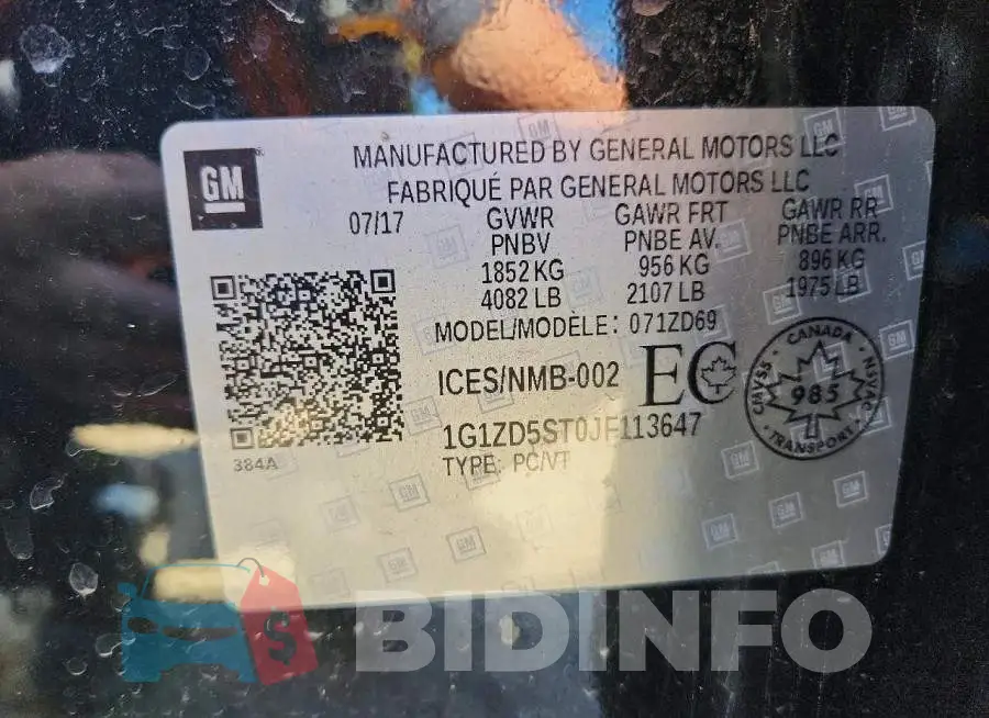1G1ZD5ST0JF113647 Photo# 12