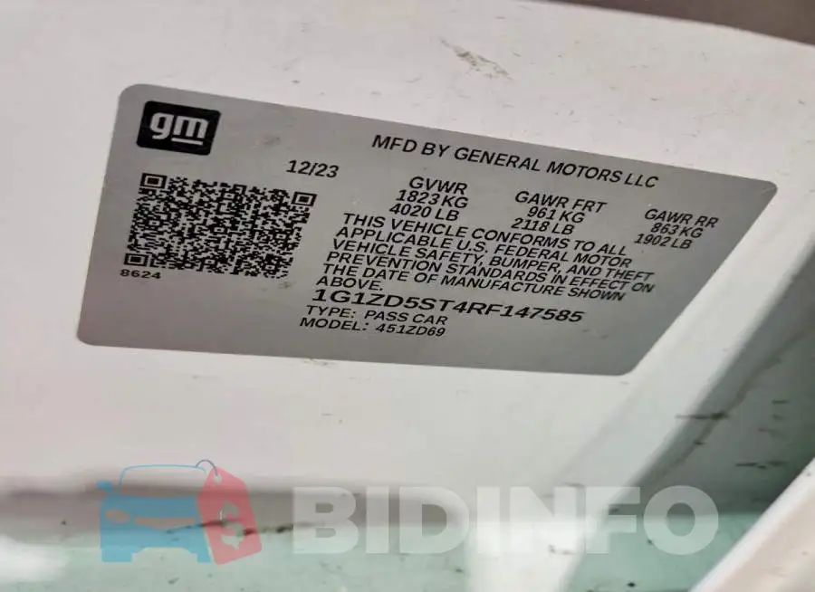 1G1ZD5ST4RF147585 Photo# 13