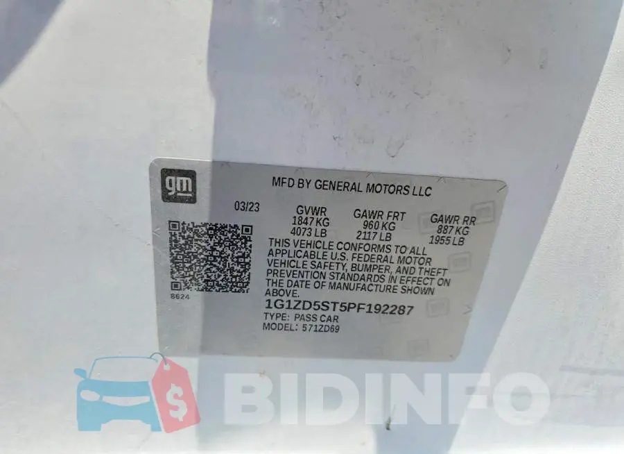 1G1ZD5ST5PF192287 Photo# 13