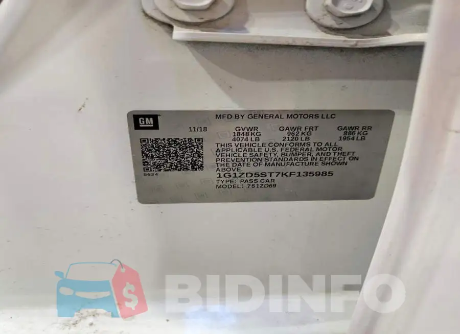 1G1ZD5ST7KF135985 Photo# 12