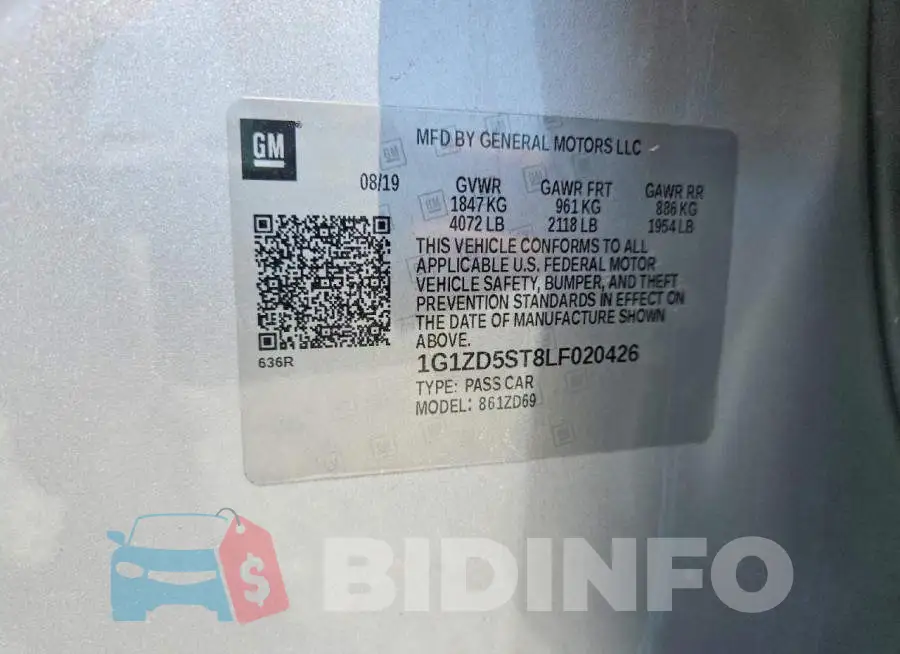 1G1ZD5ST8LF020426 Photo# 13