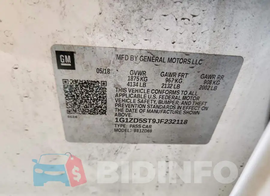1G1ZD5ST9JF232118 Photo# 13