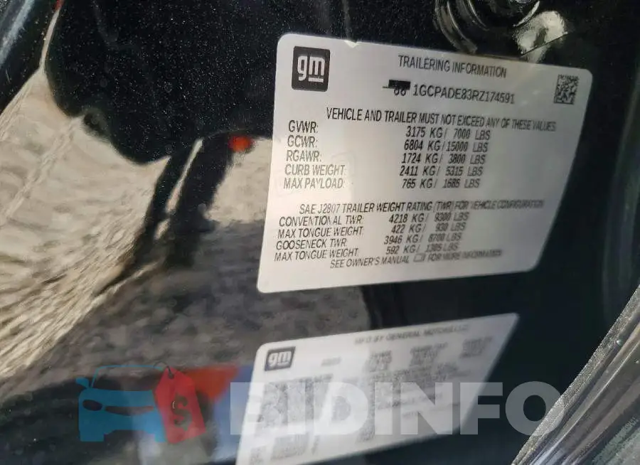 1GCPADE83RZ174591 Photo# 12