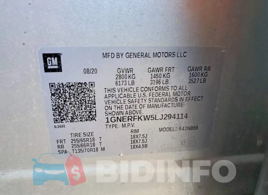 1GNERFKW5LJ294114 Photo# 13