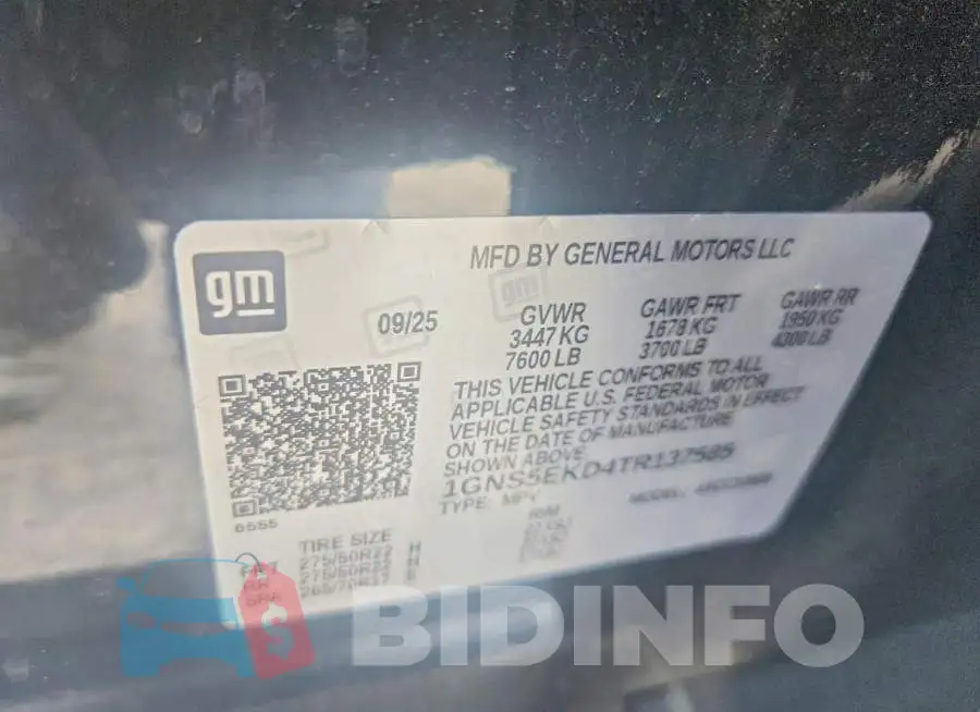 1GNS5EKD4TR137585 Photo# 13