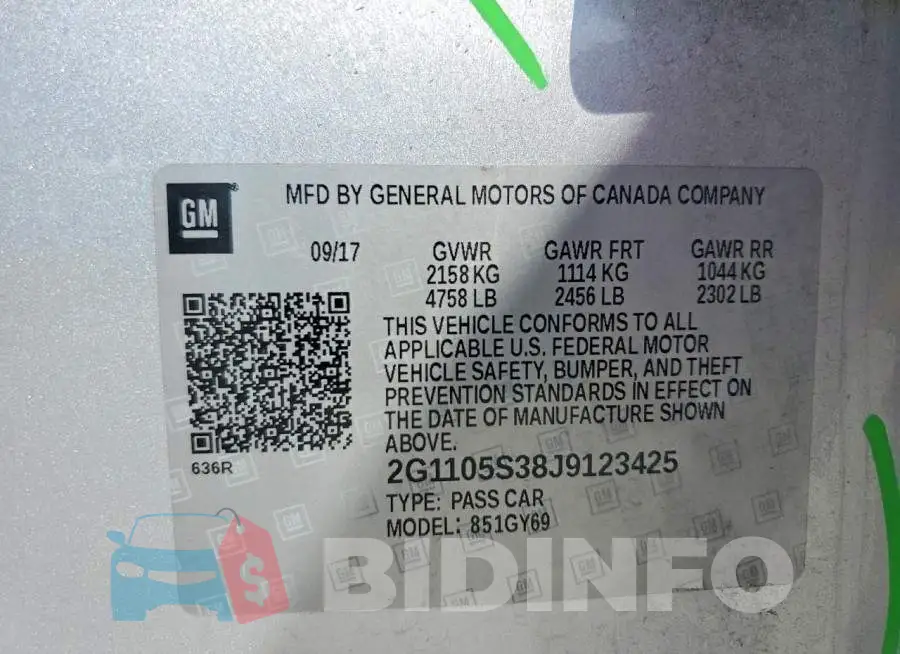 2G1105S38J9123425 Photo# 12
