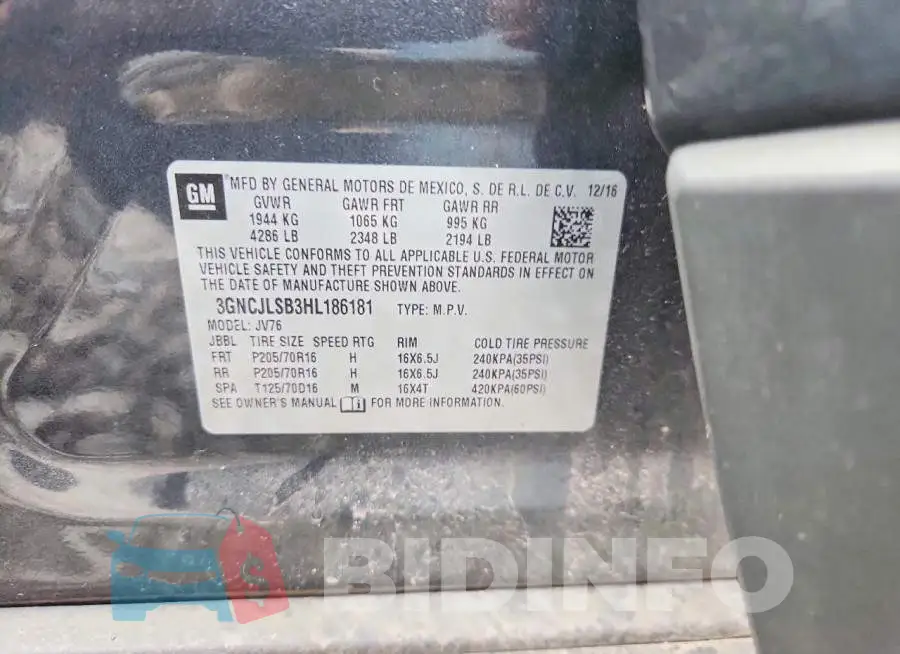 3GNCJLSB3HL186181 Photo# 12