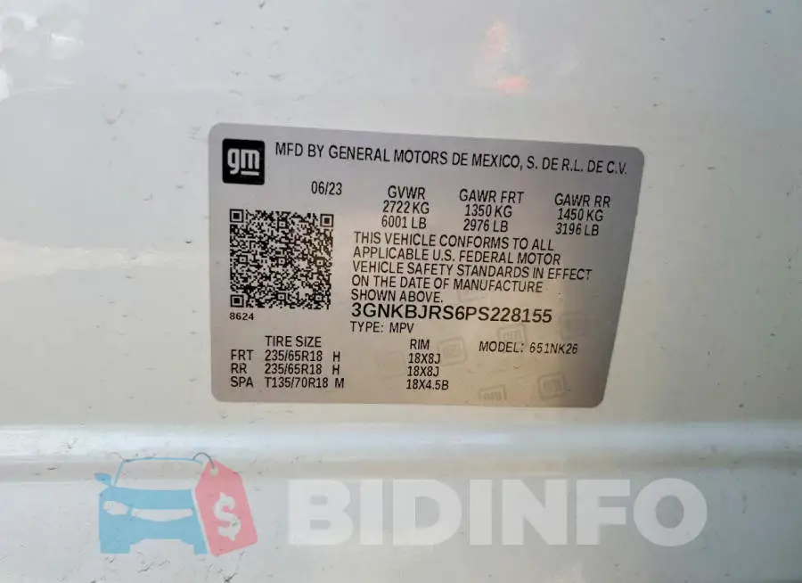 3GNKBJRS6PS228155 Photo# 13