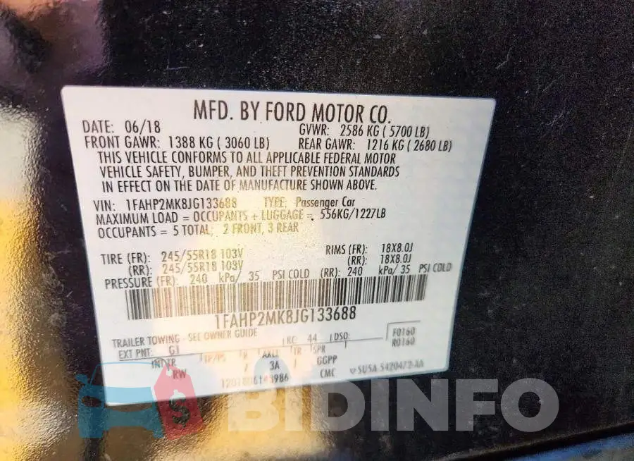 1FAHP2MK8JG133688 Photo# 12