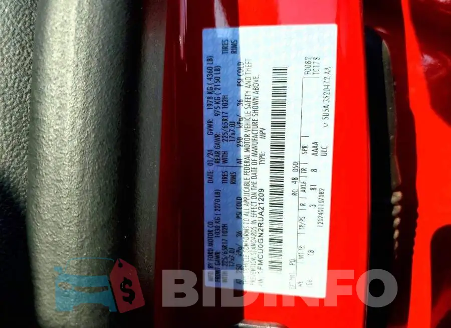 1FMCU0GN2RUA21209 Photo# 13
