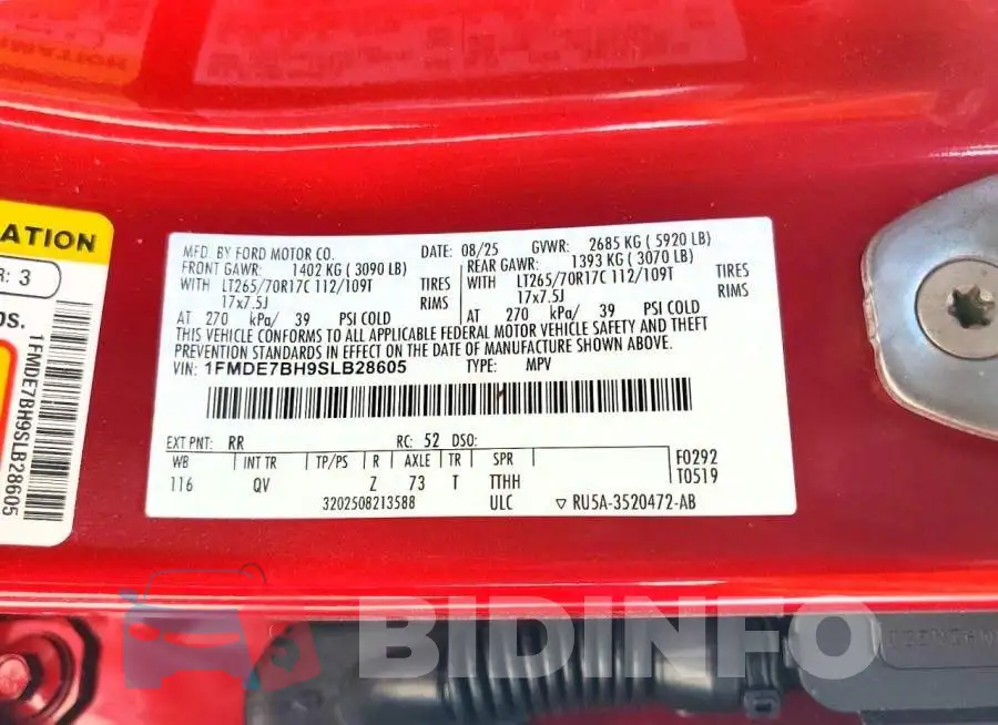 1FMDE7BH9SLB28605 Photo# 14