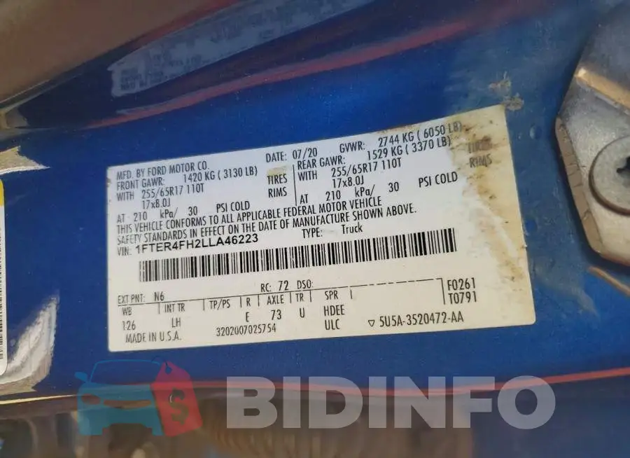 1FTER4FH2LLA46223 Photo# 12