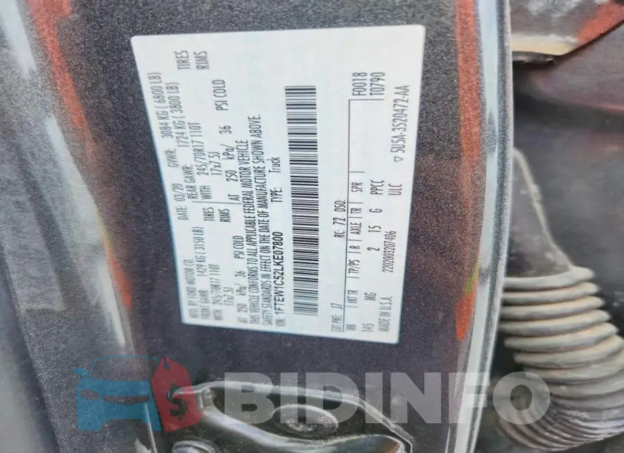 1FTEW1C52LKE07800 Photo# 13