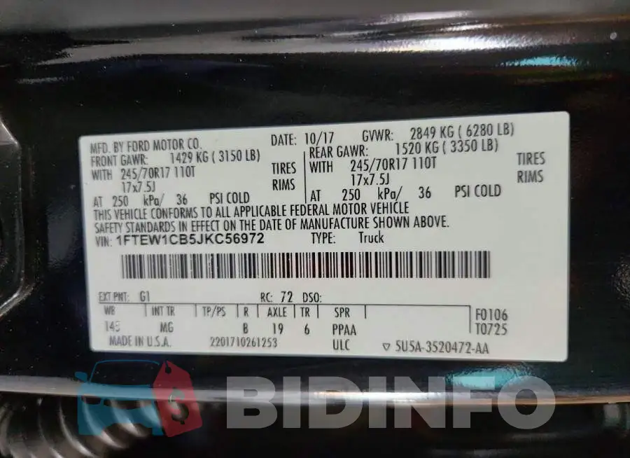 1FTEW1CB5JKC56972 Photo# 12