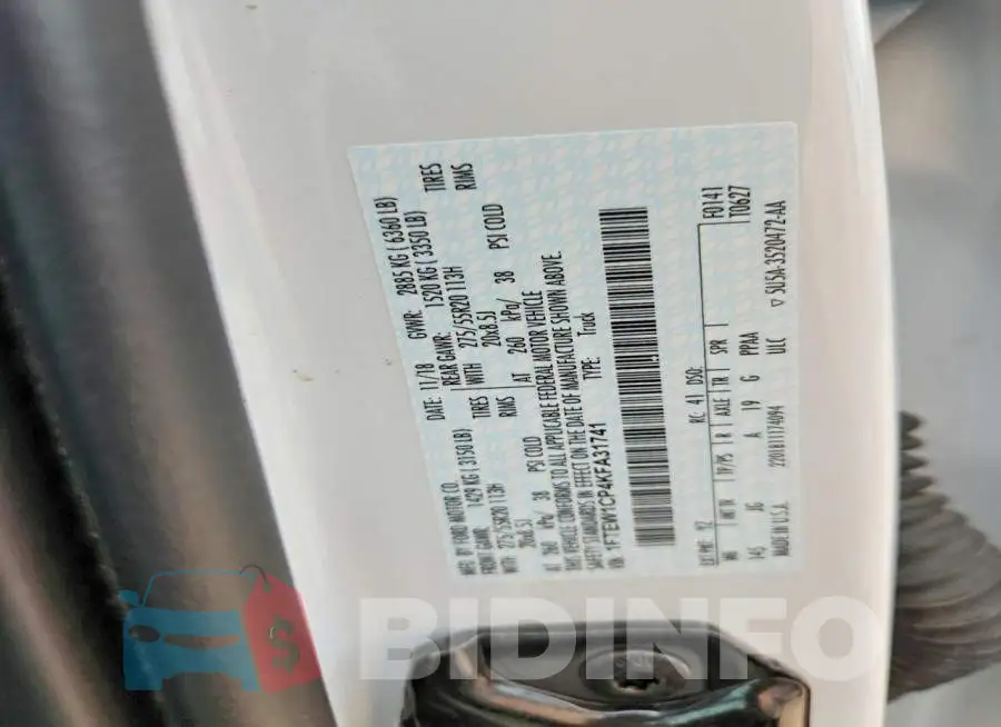 1FTEW1CP4KFA31741 Photo# 12