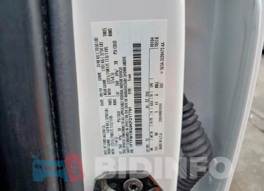 1FTFW1RG9KFD17791 Photo# 13