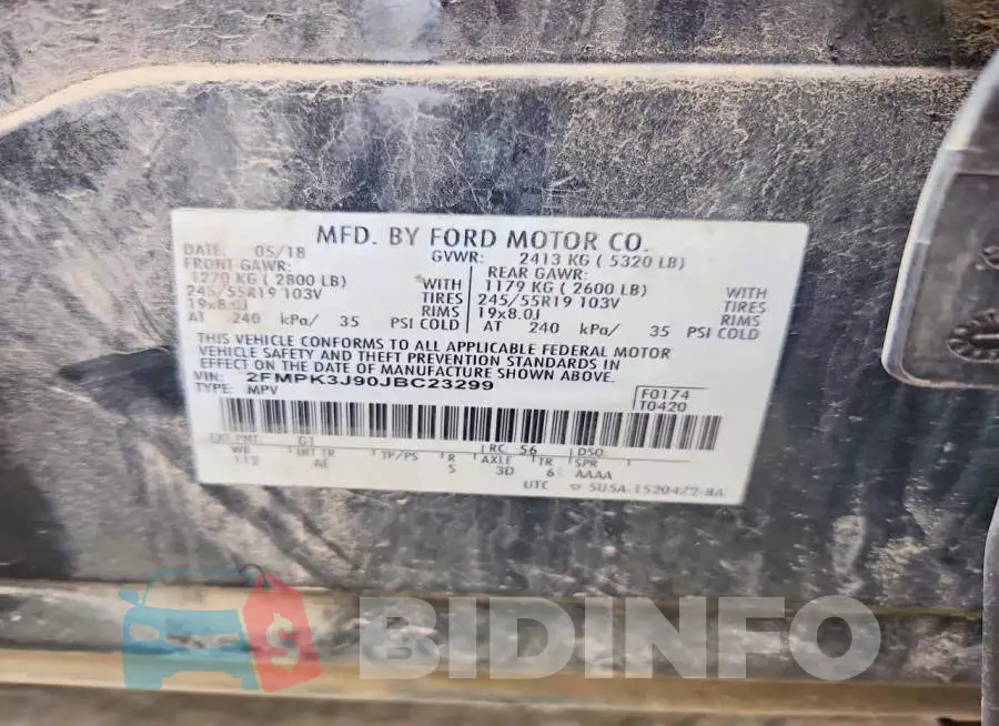 2FMPK3J90JBC23299 Photo# 13
