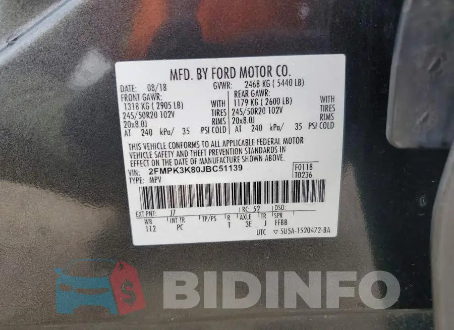 2FMPK3K80JBC51139 Photo# 14