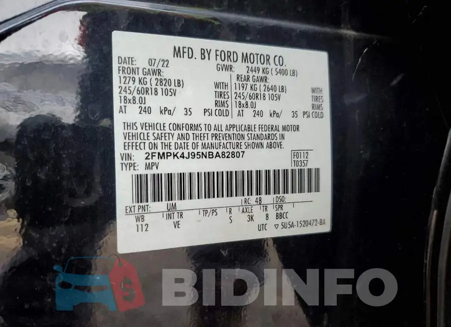 2FMPK4J95NBA82807 Photo# 13