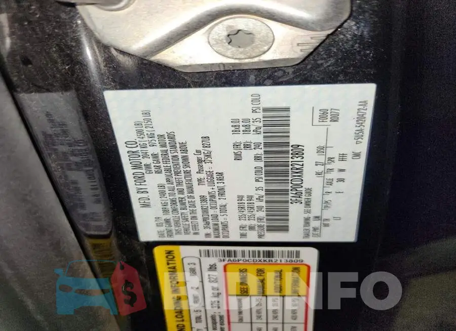 3FA6P0CDXKR213809 Photo# 12