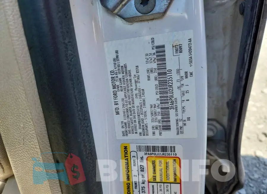3FA6P0LU2JR235110 Photo# 12