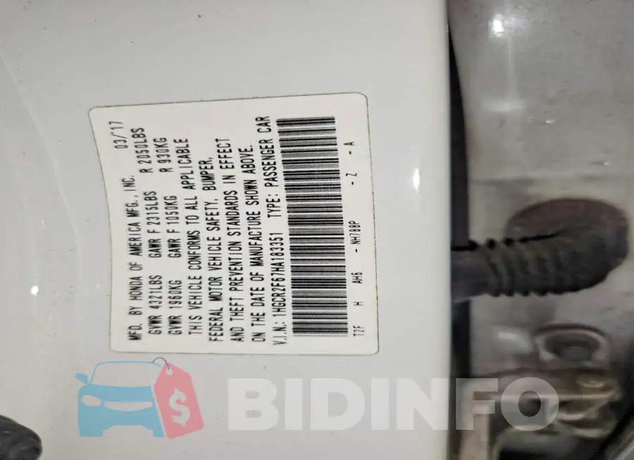 1HGCR2F67HA183351 Photo# 12
