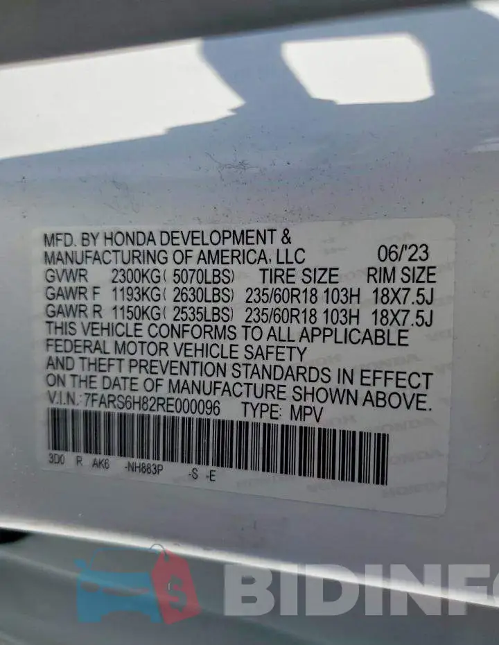 7FARS6H82RE000096 Photo# 12