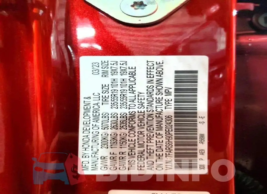 7FARS6H90PE024306 Photo# 14