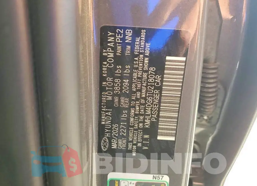 KMHLM4DG6TU218078 Photo# 12