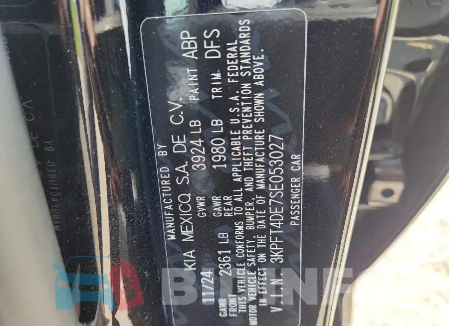 3KPFT4DE7SE053027 Photo# 12