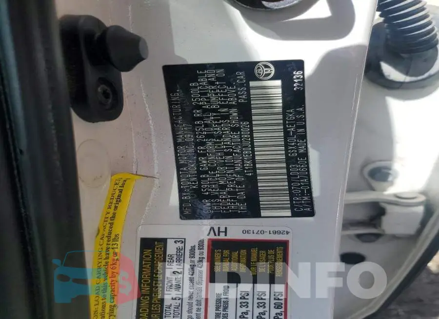 4T1BK1EB0JU280026 Photo# 13