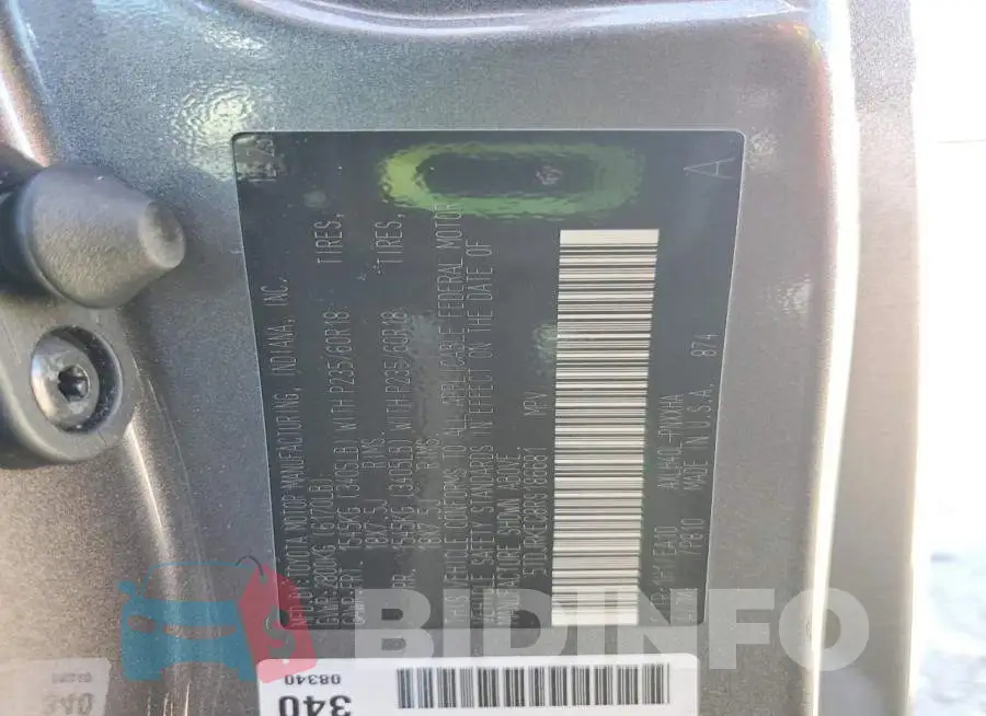 5TDJRKEC8RS186681 Photo# 13