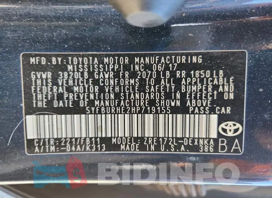 5YFBURHE2HP719155 Photo# 12