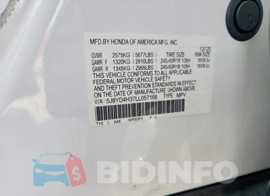 5J8YD4H37LL057166 Photo# 14