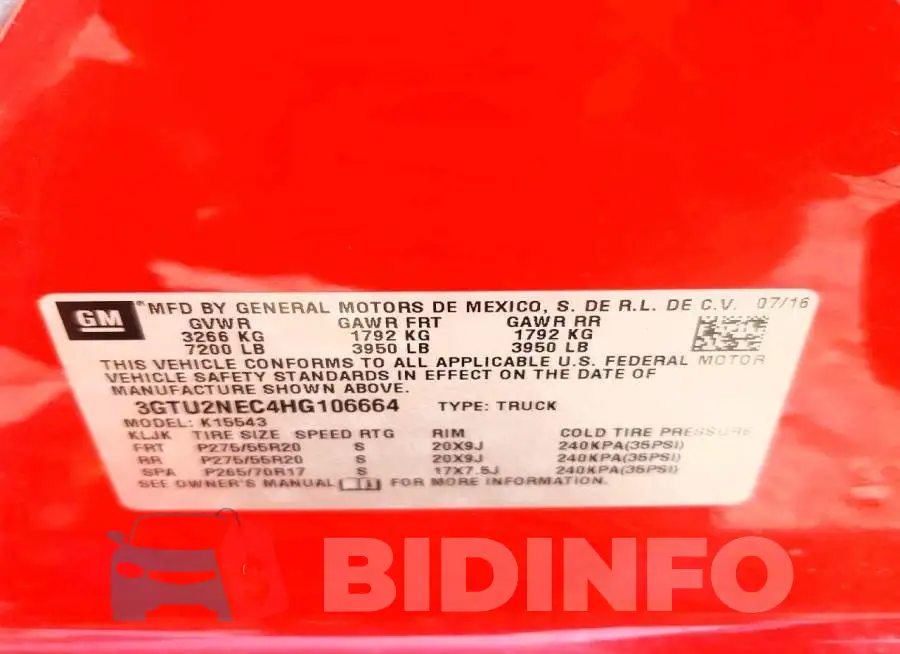 3GTU2NEC4HG106664 Photo# 12