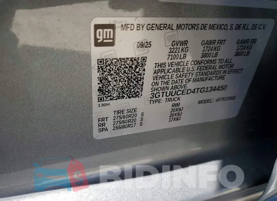 3GTUUCED4TG134450 Photo# 12