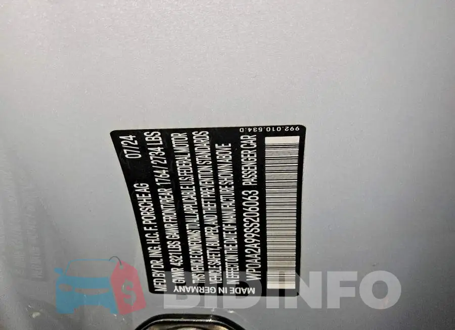 WP0AA2A99SS206063 Photo# 11