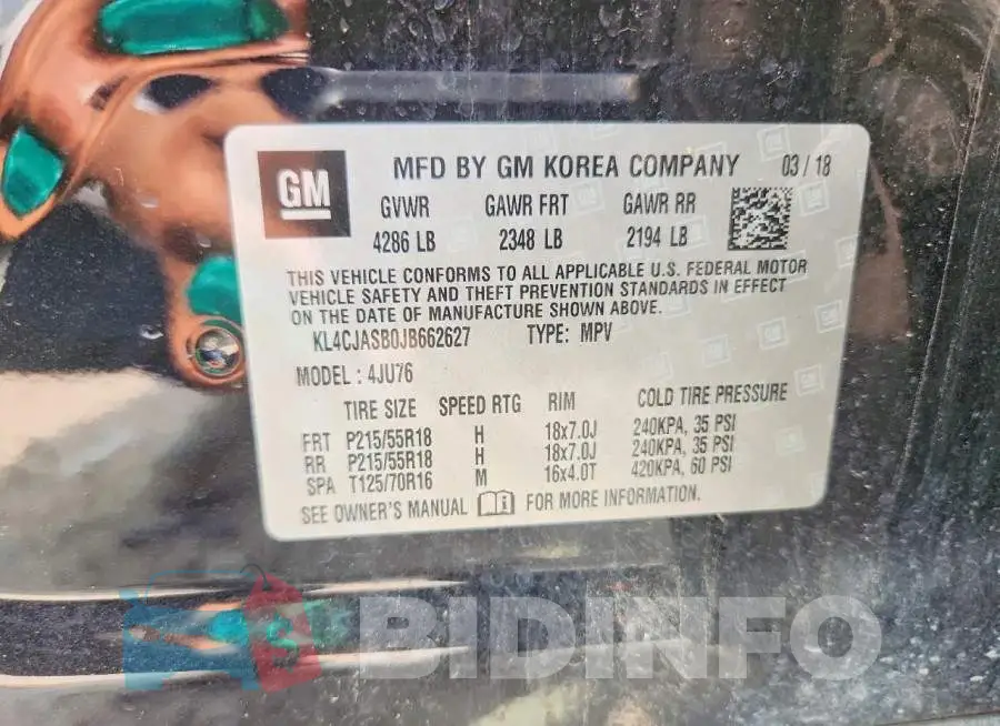 KL4CJASB0JB662627 Photo# 13