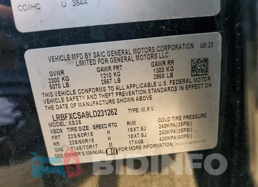 LRBFXCSA9LD231262 Photo# 13