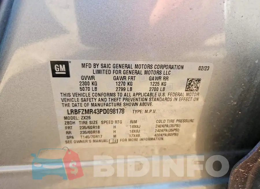LRBFZMR43PD098178 Photo# 13