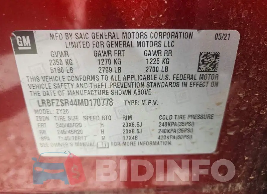 LRBFZSR44MD170778 Photo# 14