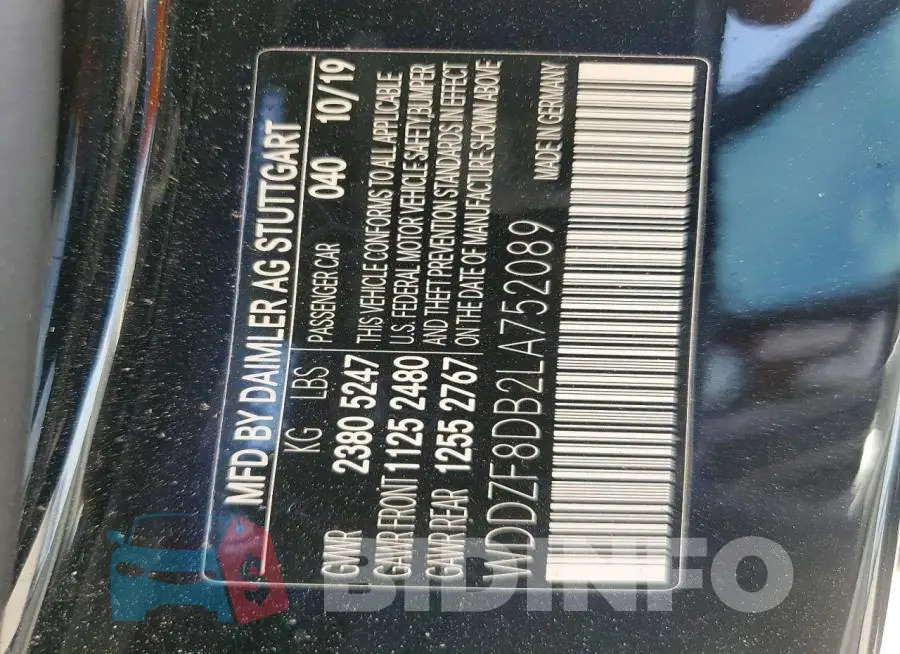 WDDZF8DB2LA752089 Photo# 13