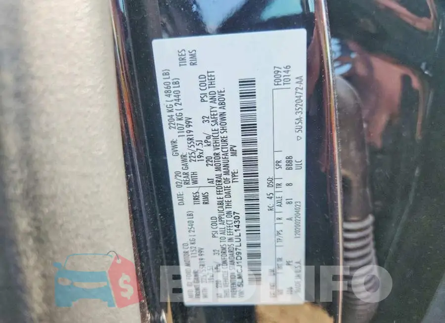 5LMCJ1D97LUL14307 Photo# 13