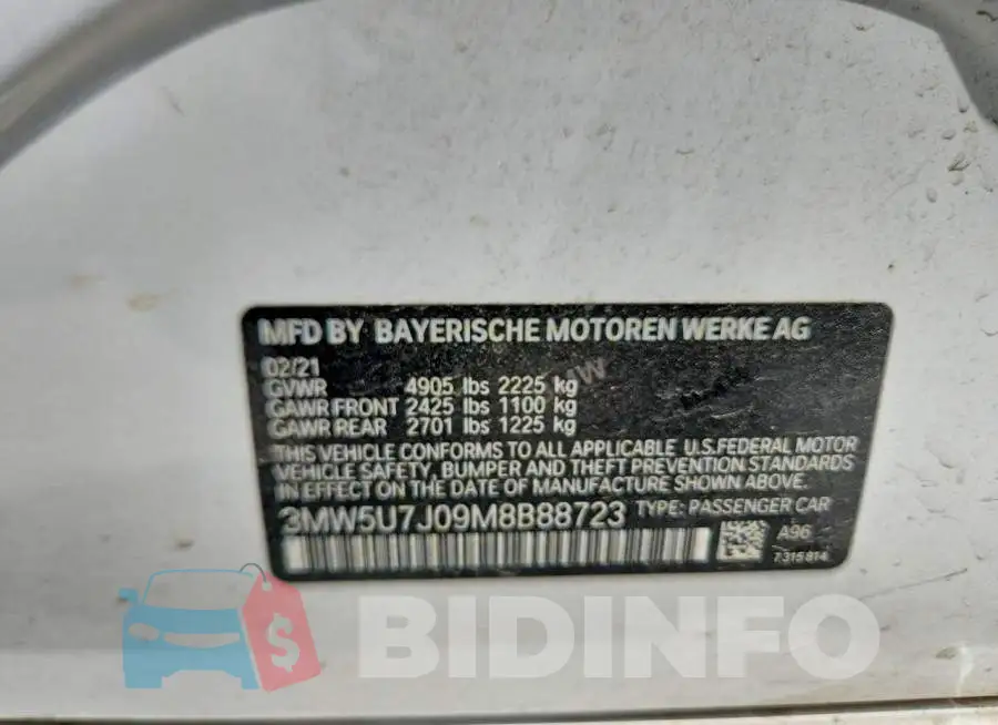 3MW5U7J09M8B88723 Photo# 12