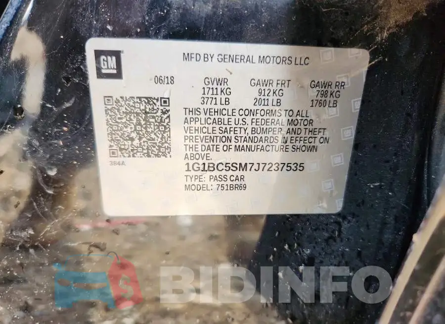 1G1BC5SM7J7237535 Photo# 13