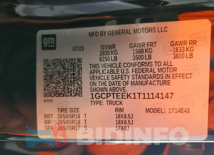 1GCPTEEK1T1114147 Photo# 13
