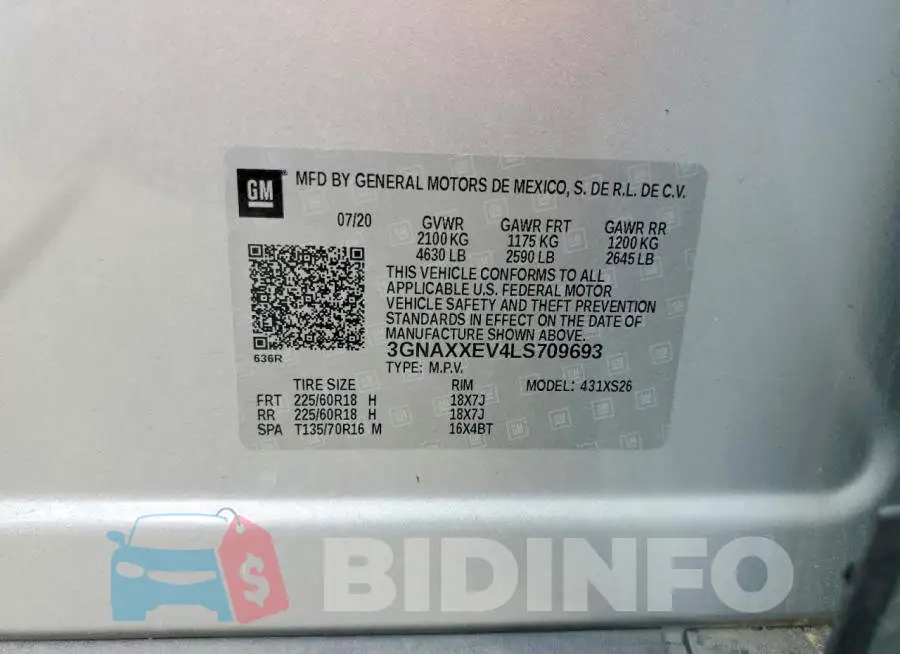 3GNAXXEV4LS709693 Photo# 13