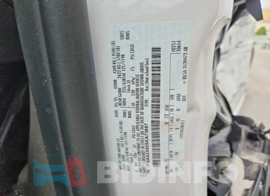 1FBAX2X80SKA73887 Photo# 13