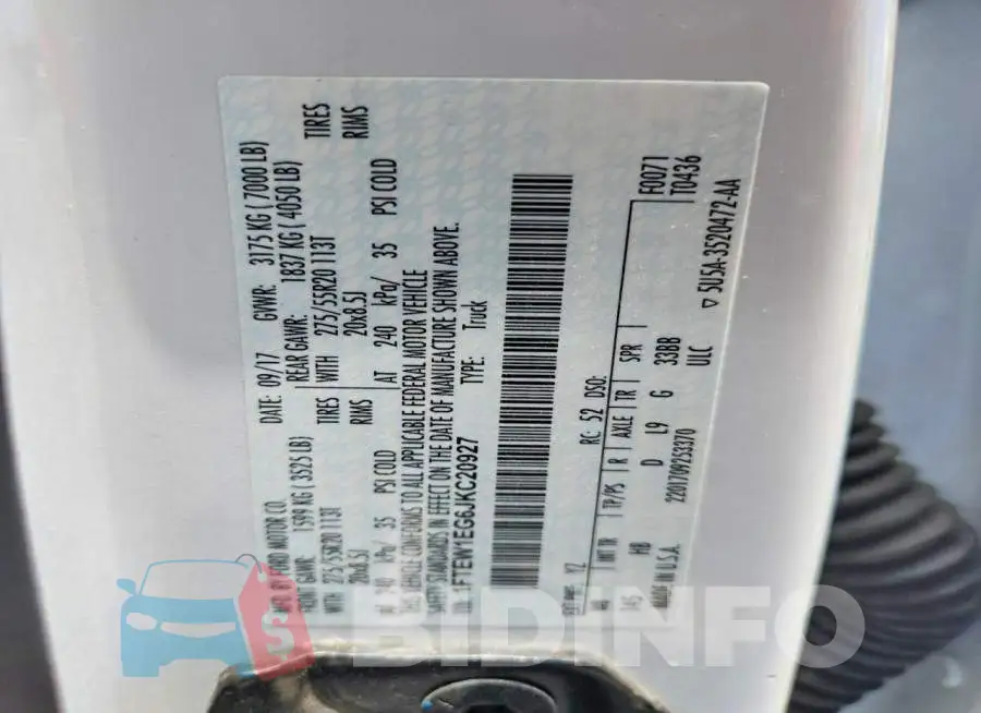 1FTEW1EG6JKC20927 Photo# 12